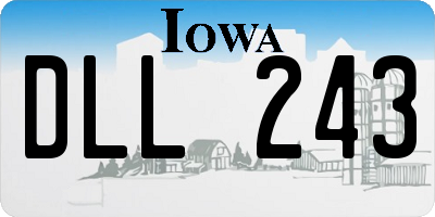 IA license plate DLL243