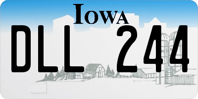 IA license plate DLL244