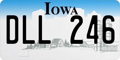 IA license plate DLL246