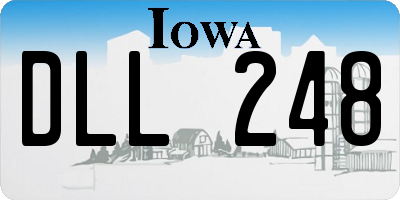 IA license plate DLL248