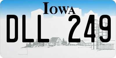 IA license plate DLL249
