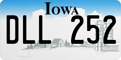 IA license plate DLL252