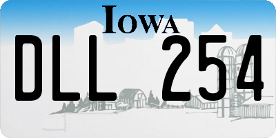 IA license plate DLL254