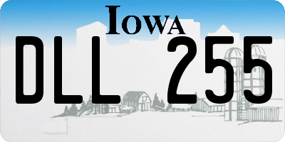 IA license plate DLL255