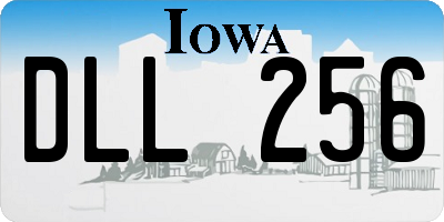 IA license plate DLL256