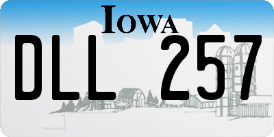 IA license plate DLL257