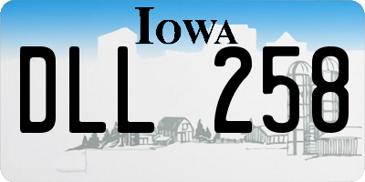 IA license plate DLL258
