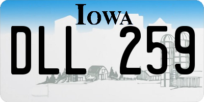 IA license plate DLL259