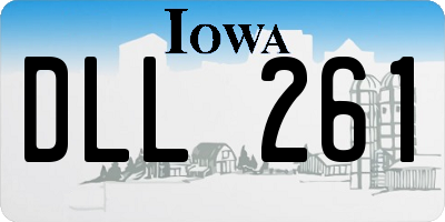 IA license plate DLL261