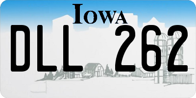 IA license plate DLL262