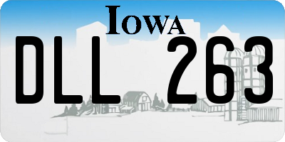 IA license plate DLL263