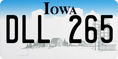 IA license plate DLL265