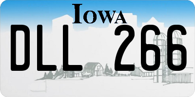 IA license plate DLL266
