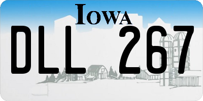 IA license plate DLL267