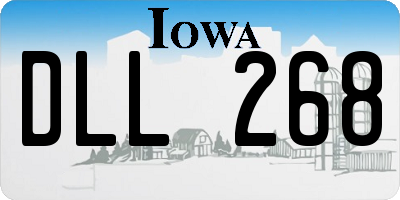 IA license plate DLL268