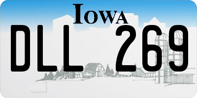 IA license plate DLL269