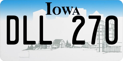 IA license plate DLL270