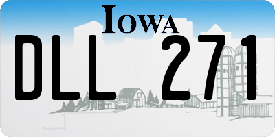 IA license plate DLL271