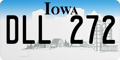IA license plate DLL272