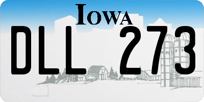 IA license plate DLL273