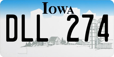 IA license plate DLL274