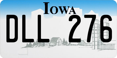 IA license plate DLL276