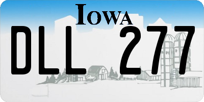 IA license plate DLL277