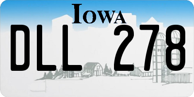 IA license plate DLL278