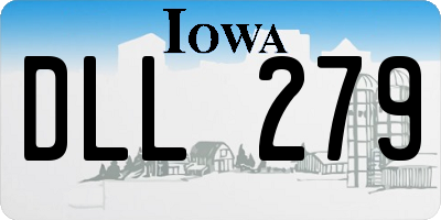 IA license plate DLL279