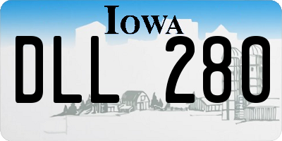 IA license plate DLL280