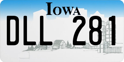 IA license plate DLL281