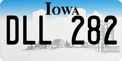 IA license plate DLL282