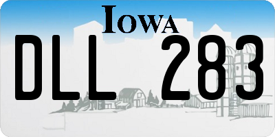 IA license plate DLL283