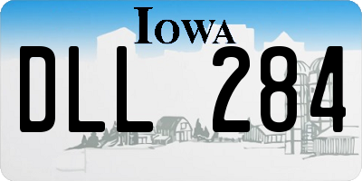 IA license plate DLL284