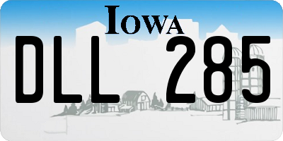 IA license plate DLL285
