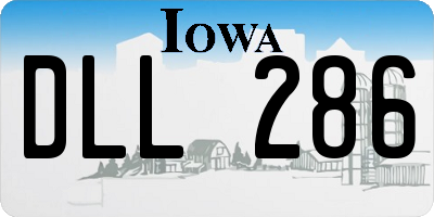 IA license plate DLL286