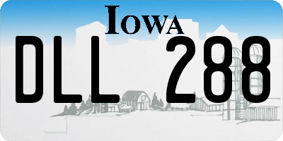 IA license plate DLL288