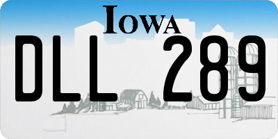 IA license plate DLL289