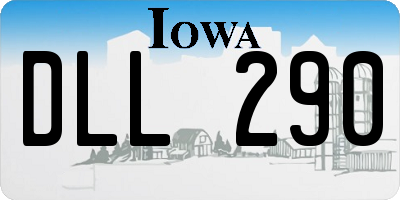 IA license plate DLL290