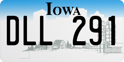 IA license plate DLL291
