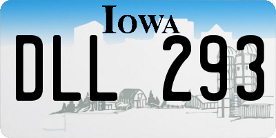 IA license plate DLL293