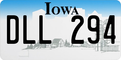 IA license plate DLL294