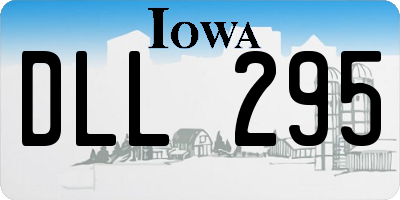 IA license plate DLL295
