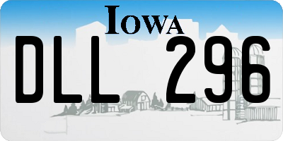 IA license plate DLL296