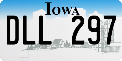IA license plate DLL297