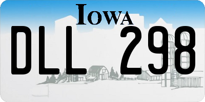 IA license plate DLL298