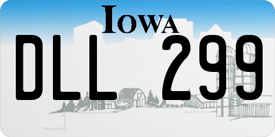 IA license plate DLL299