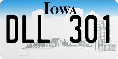 IA license plate DLL301