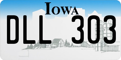 IA license plate DLL303