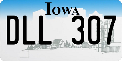 IA license plate DLL307